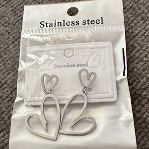 Stainless Steel Heart Earrings